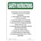 Signmission OSHA SAFETY INSTRUCTIONS Sign, Suggested Lock-Out Procedure, 10in X 7in Decal, 7" W, 10" L, Portrait OS-SI-D-710-V-11489 - alternate 1